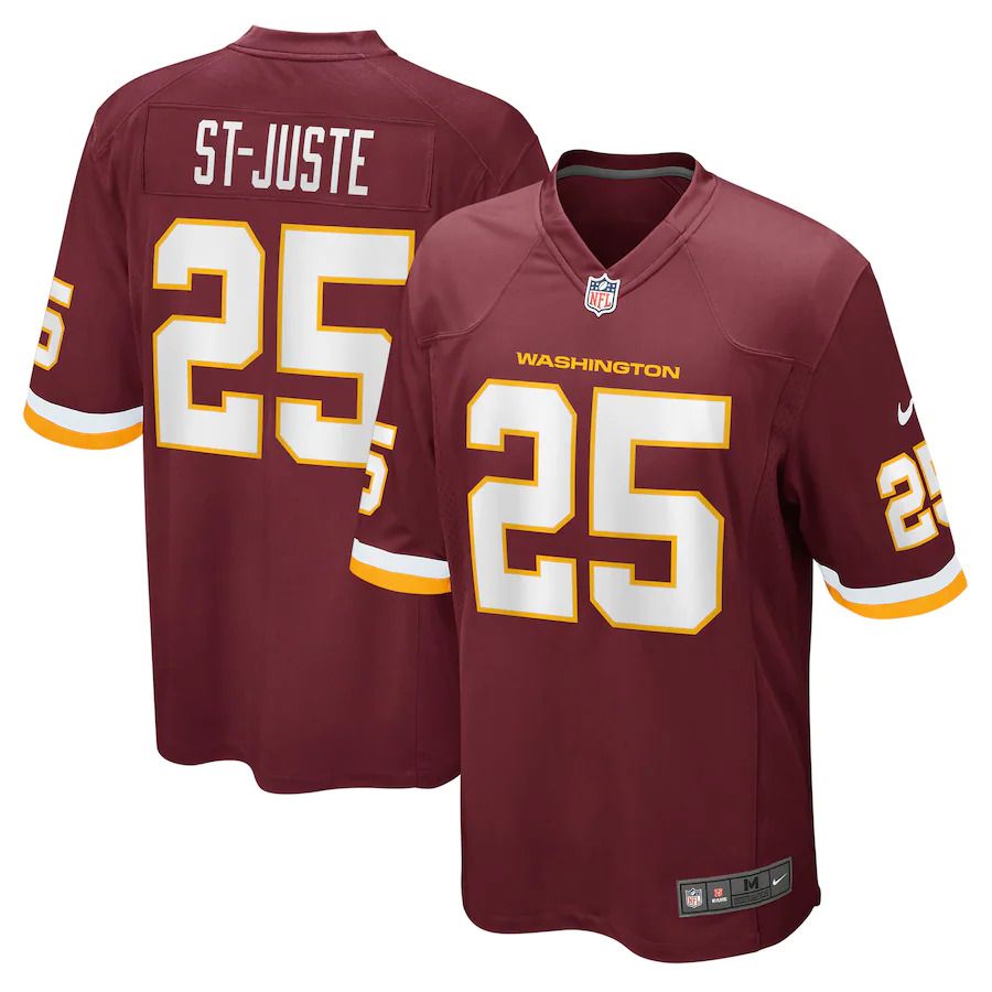 Men Washington Redskins #25 Benjamin St-Juste Nike Burgundy Game NFL Jersey->washington redskins->NFL Jersey